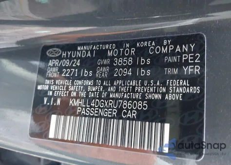 2024 Hyundai Elantra Se from USA, damaged, VIN KMHLL4DGXRU786085